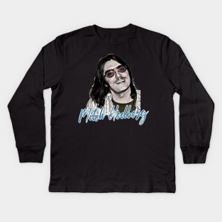 Mitch Hedberg / 90s Style Fanart Design Kids Long Sleeve T-Shirt